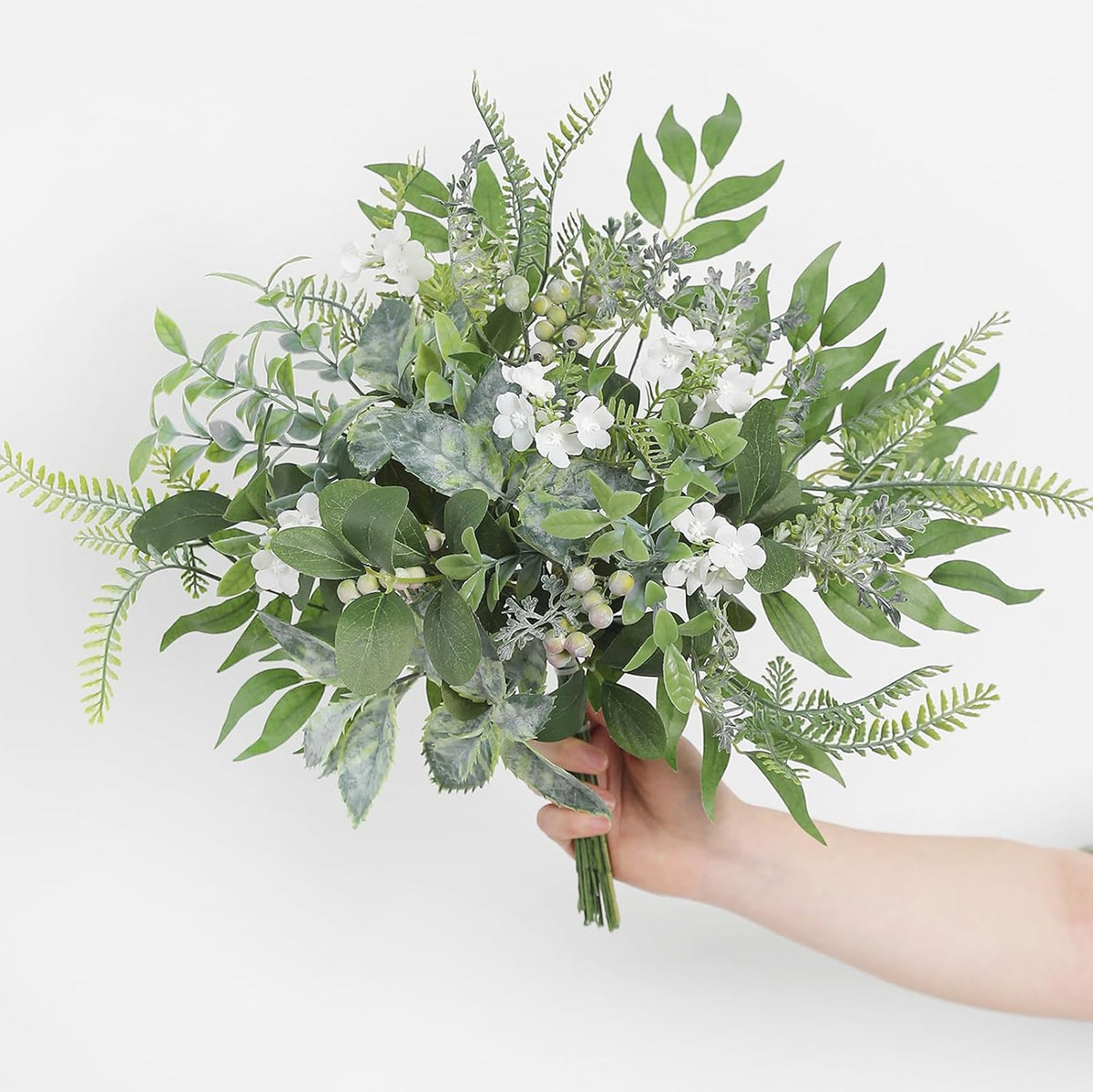 Artificial Greenery Spray Box Set(Pack of 30pcs) with 9 Kinds of Filler for Safari Jungle Hawaiian Luau Party Table Decoration Wedding Birthday Theme Party Decorations (Palm Leaves)