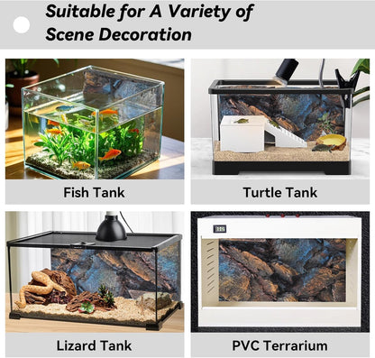 Rock Terrarium Background, 3D Reptile Tank Background Board Amphibian Stereo Backdrop Wall Reptile Stereo Decoration Aquarium Decoration Reptile Gecko Frog Lizard