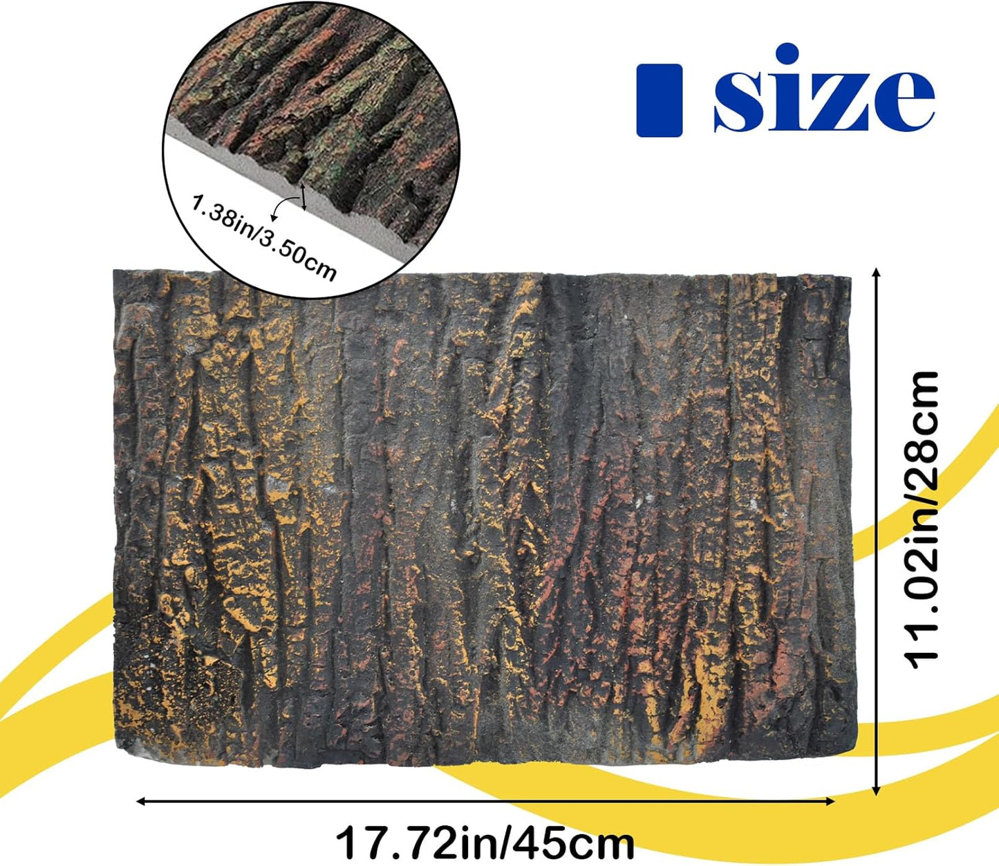 Rock Terrarium Background, 3D Reptile Tank Background Board Amphibian Stereo Backdrop Wall Reptile Stereo Decoration Aquarium Decoration Reptile Gecko Frog Lizard
