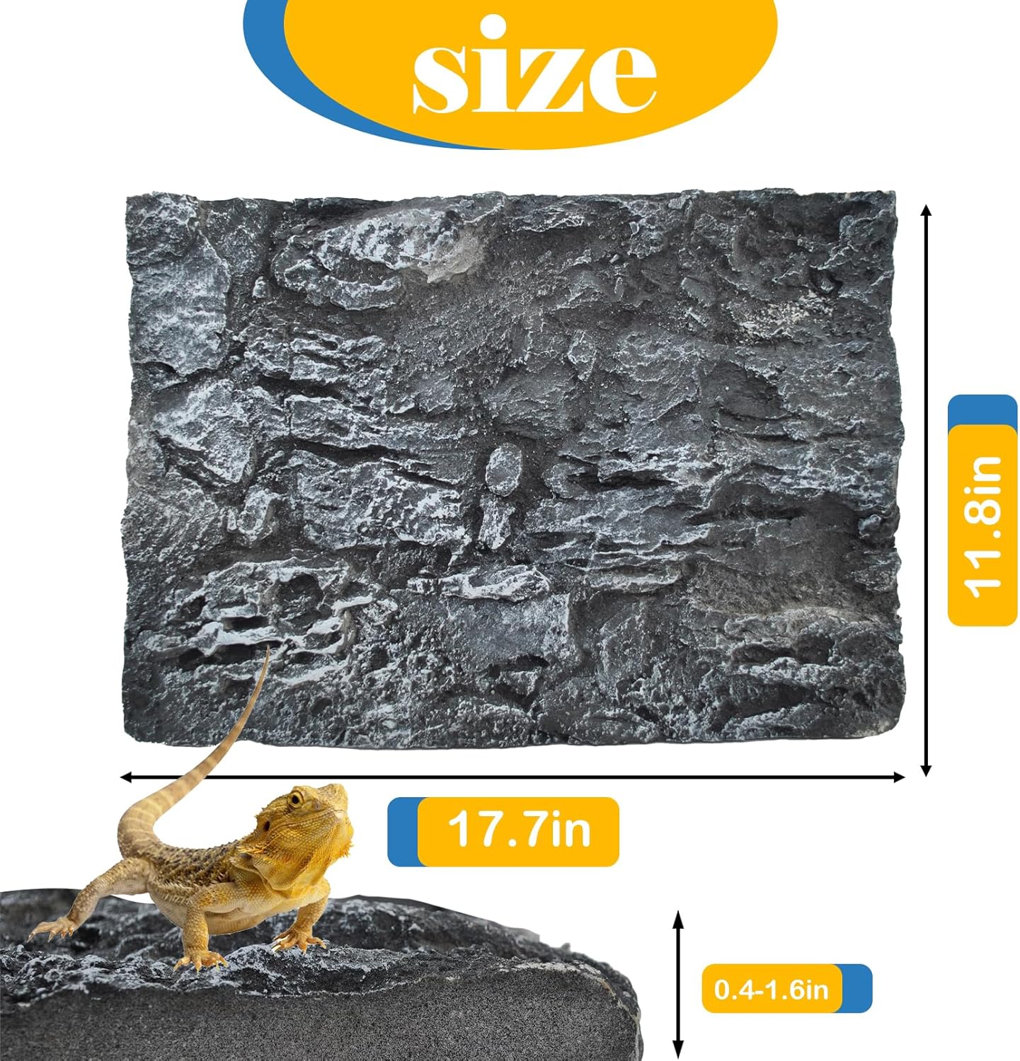 Rock Terrarium Background, 3D Reptile Tank Background Board Amphibian Stereo Backdrop Wall Reptile Stereo Decoration Aquarium Decoration Reptile Gecko Frog Lizard