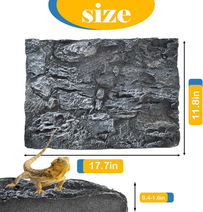 Rock Terrarium Background, 3D Reptile Tank Background Board Amphibian Stereo Backdrop Wall Reptile Stereo Decoration Aquarium Decoration Reptile Gecko Frog Lizard
