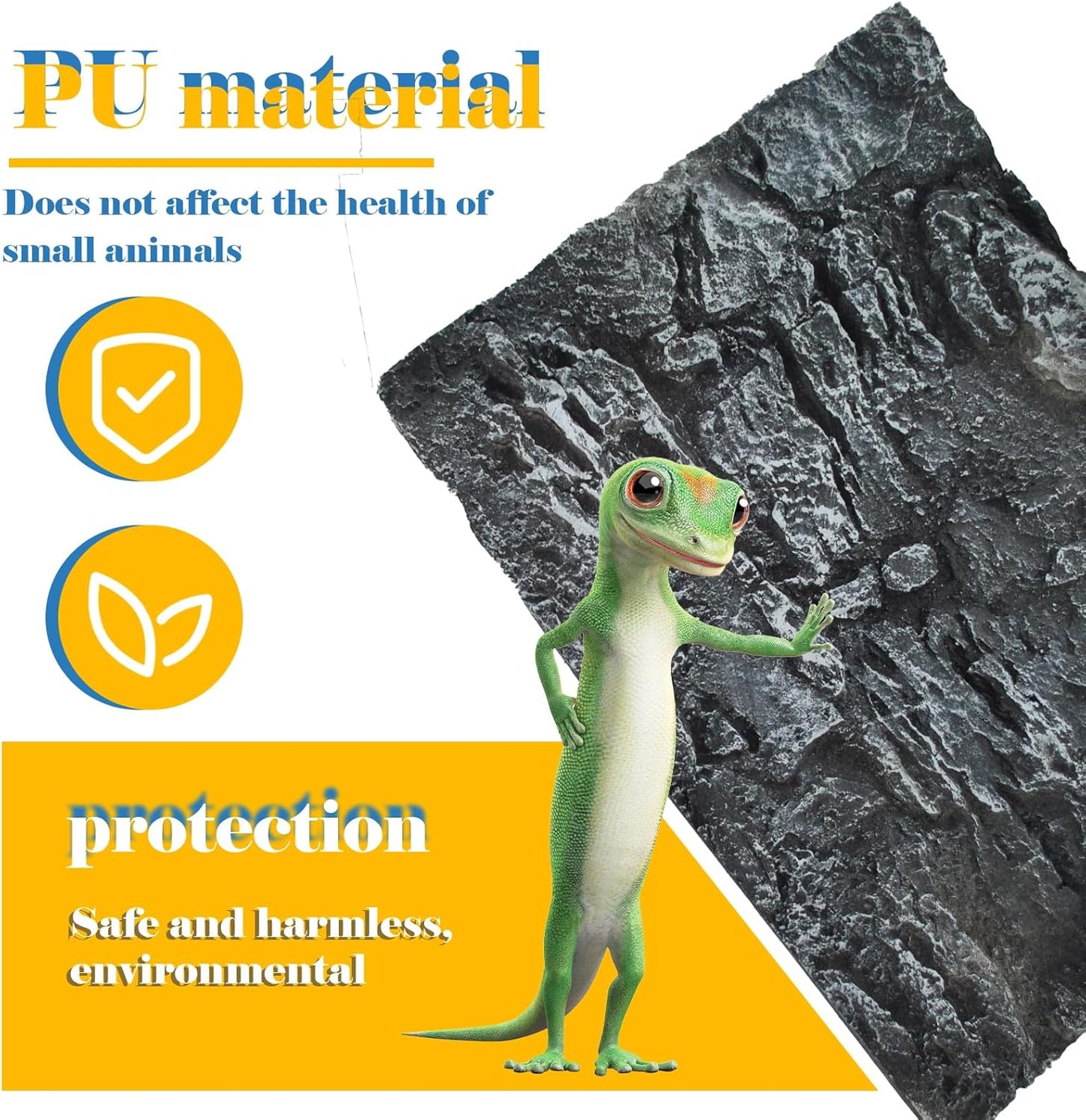 Rock Terrarium Background, 3D Reptile Tank Background Board Amphibian Stereo Backdrop Wall Reptile Stereo Decoration Aquarium Decoration Reptile Gecko Frog Lizard