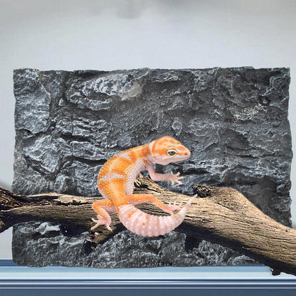 Rock Terrarium Background, 3D Reptile Tank Background Board Amphibian Stereo Backdrop Wall Reptile Stereo Decoration Aquarium Decoration Reptile Gecko Frog Lizard