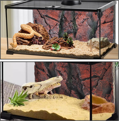 Rock Terrarium Background, 3D Reptile Tank Background Board Amphibian Stereo Backdrop Wall Reptile Stereo Decoration Aquarium Decoration Reptile Gecko Frog Lizard