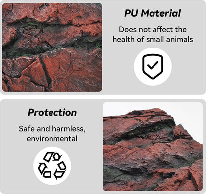 Rock Terrarium Background, 3D Reptile Tank Background Board Amphibian Stereo Backdrop Wall Reptile Stereo Decoration Aquarium Decoration Reptile Gecko Frog Lizard