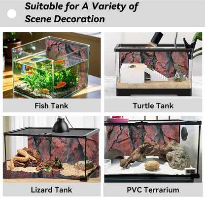 Rock Terrarium Background, 3D Reptile Tank Background Board Amphibian Stereo Backdrop Wall Reptile Stereo Decoration Aquarium Decoration Reptile Gecko Frog Lizard