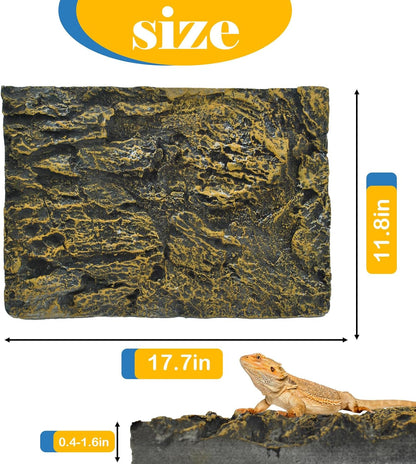 Rock Terrarium Background, 3D Reptile Tank Background Board Amphibian Stereo Backdrop Wall Reptile Stereo Decoration Aquarium Decoration Reptile Gecko Frog Lizard