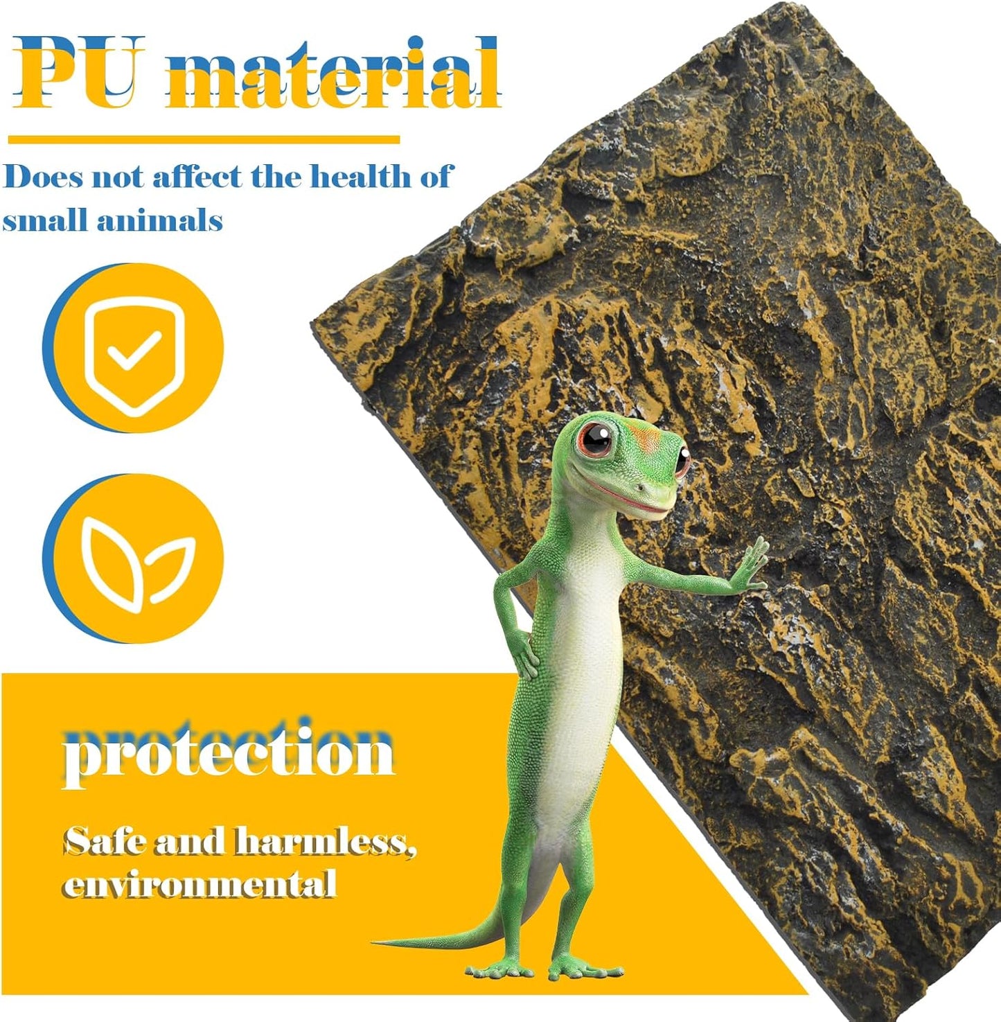 Rock Terrarium Background, 3D Reptile Tank Background Board Amphibian Stereo Backdrop Wall Reptile Stereo Decoration Aquarium Decoration Reptile Gecko Frog Lizard