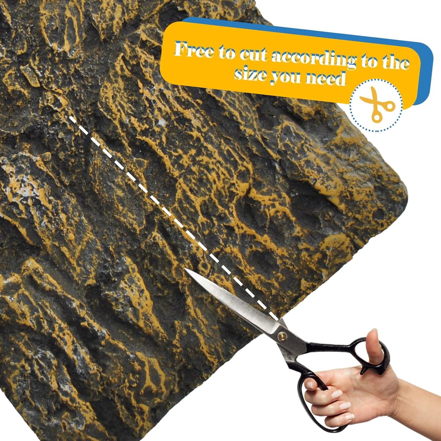 Rock Terrarium Background, 3D Reptile Tank Background Board Amphibian Stereo Backdrop Wall Reptile Stereo Decoration Aquarium Decoration Reptile Gecko Frog Lizard