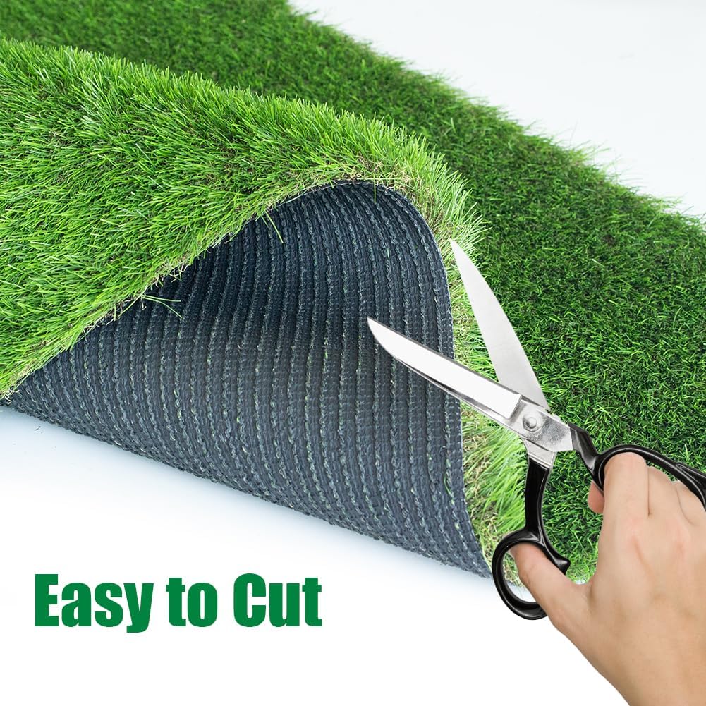 Thick Artificial Grass Turf 7x15FT, 1.77 Inch Realistic Fake Grass Rug with Drainage, Customizable with Extra Large Size, Perfect for Indoor and Outdoor Use, Synthetic Grass Mat for Dogs