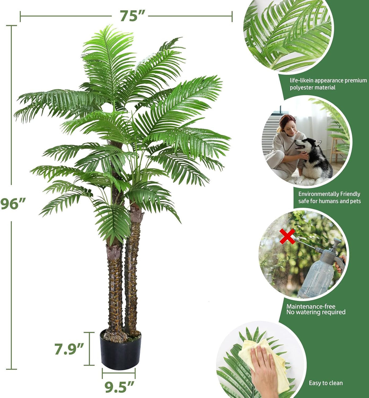 Artificial Fiddle Leaf Fig Tree,6 FT Tall Artificial Tree with Woven Seagrass Plant Basket Fake Floor Plant in Pot for Home Decor Living Room Indoor Outdoor Office Bedroom Decor