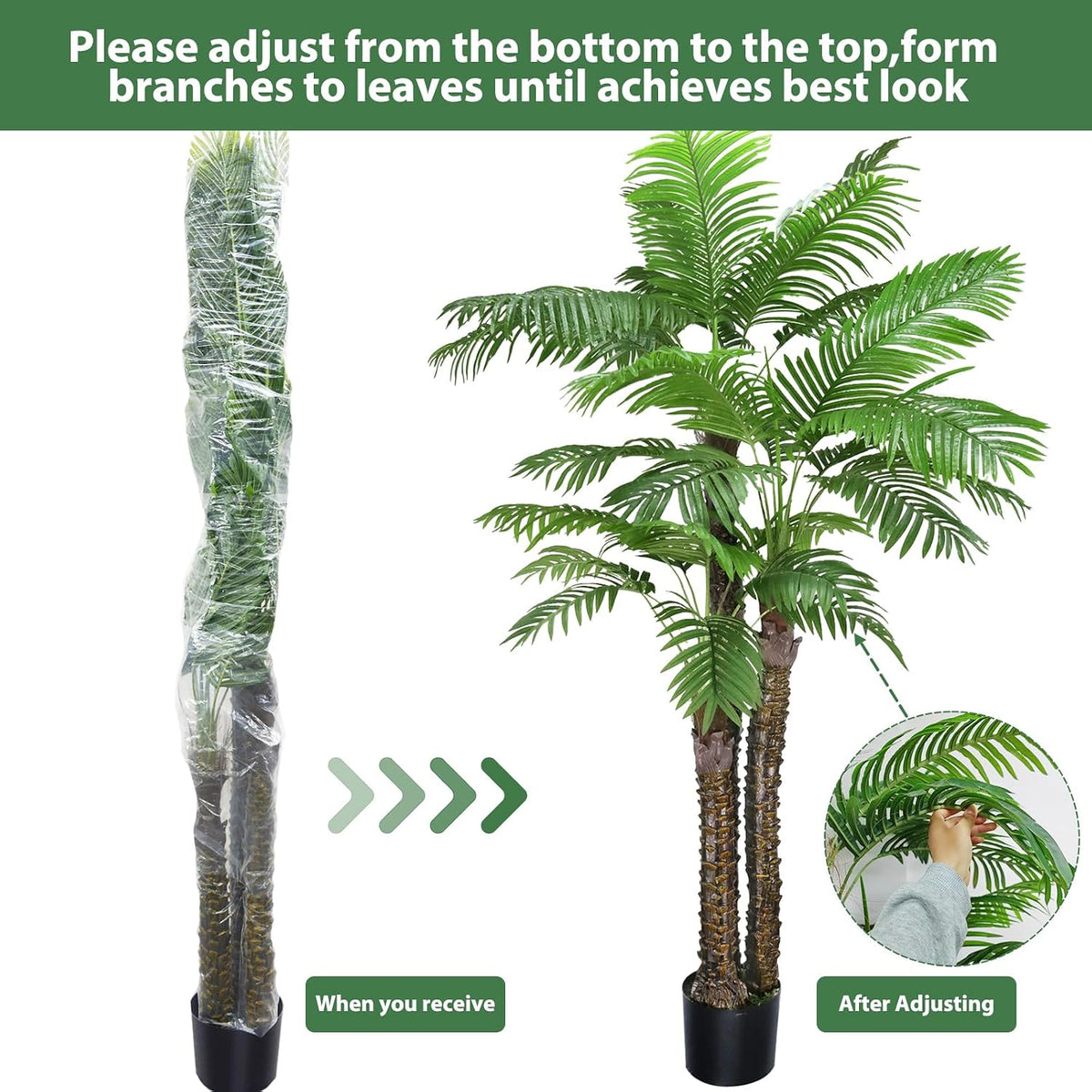 Artificial Fiddle Leaf Fig Tree,6 FT Tall Artificial Tree with Woven Seagrass Plant Basket Fake Floor Plant in Pot for Home Decor Living Room Indoor Outdoor Office Bedroom Decor