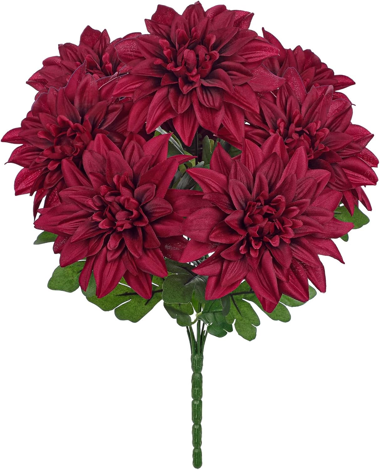 Purple-Pink Artificial Dahlia Flowers with Stem Bushes 7 Heads Silk Fake Dahlias Flowers Wedding Bouquets Faux Dahlia Flower Floral Arrangements for Party Table Centerpieces Home Decor