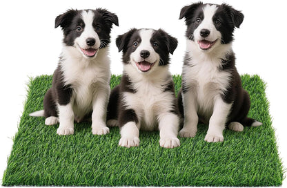 Artificial Grass Pad for Dogs Potty: 33.2X20.8 Inches Fake Grass for Dogs Puppy Potty Training to Pee and Poop on Balcony, Backyard, Patio, Apartment - Protect Floor and Furnitures, 2X Faster Drainage
