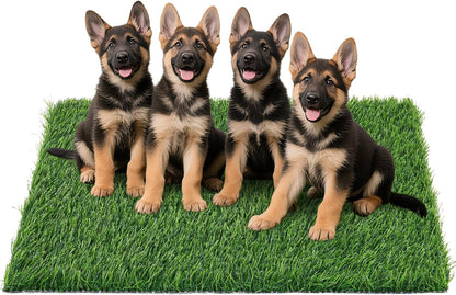 Artificial Grass Pad for Dogs Potty: 33.2X20.8 Inches Fake Grass for Dogs Puppy Potty Training to Pee and Poop on Balcony, Backyard, Patio, Apartment - Protect Floor and Furnitures, 2X Faster Drainage