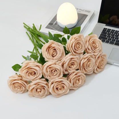 100 Pcs White Rose Artificial Flowers Bulk, Ivory Silk Fake Roses with Long Stem for Wedding Decoration, Bridal Bouquets, DIY Flower Wall, Party Table Centerpieces, Home Decor