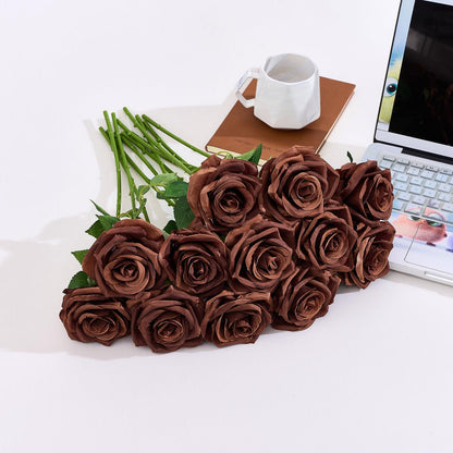 100 Pcs White Rose Artificial Flowers Bulk, Ivory Silk Fake Roses with Long Stem for Wedding Decoration, Bridal Bouquets, DIY Flower Wall, Party Table Centerpieces, Home Decor