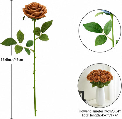 100 Pcs White Rose Artificial Flowers Bulk, Ivory Silk Fake Roses with Long Stem for Wedding Decoration, Bridal Bouquets, DIY Flower Wall, Party Table Centerpieces, Home Decor