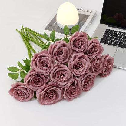100 Pcs White Rose Artificial Flowers Bulk, Ivory Silk Fake Roses with Long Stem for Wedding Decoration, Bridal Bouquets, DIY Flower Wall, Party Table Centerpieces, Home Decor