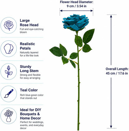 100 Pcs White Rose Artificial Flowers Bulk, Ivory Silk Fake Roses with Long Stem for Wedding Decoration, Bridal Bouquets, DIY Flower Wall, Party Table Centerpieces, Home Decor