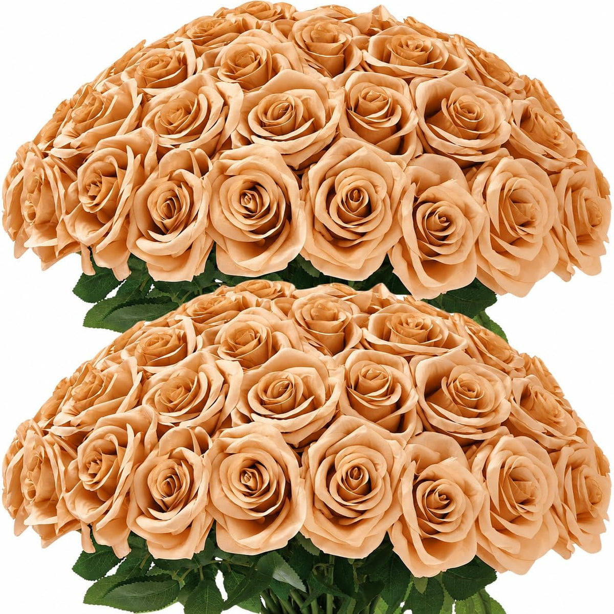 100 Pcs White Rose Artificial Flowers Bulk, Ivory Silk Fake Roses with Long Stem for Wedding Decoration, Bridal Bouquets, DIY Flower Wall, Party Table Centerpieces, Home Decor