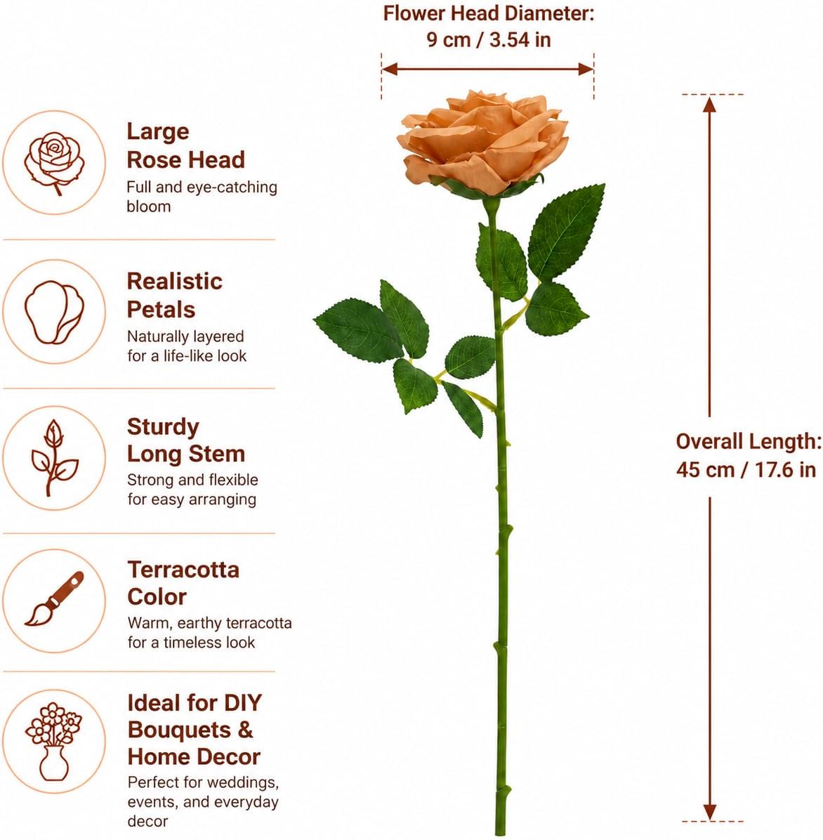 100 Pcs White Rose Artificial Flowers Bulk, Ivory Silk Fake Roses with Long Stem for Wedding Decoration, Bridal Bouquets, DIY Flower Wall, Party Table Centerpieces, Home Decor