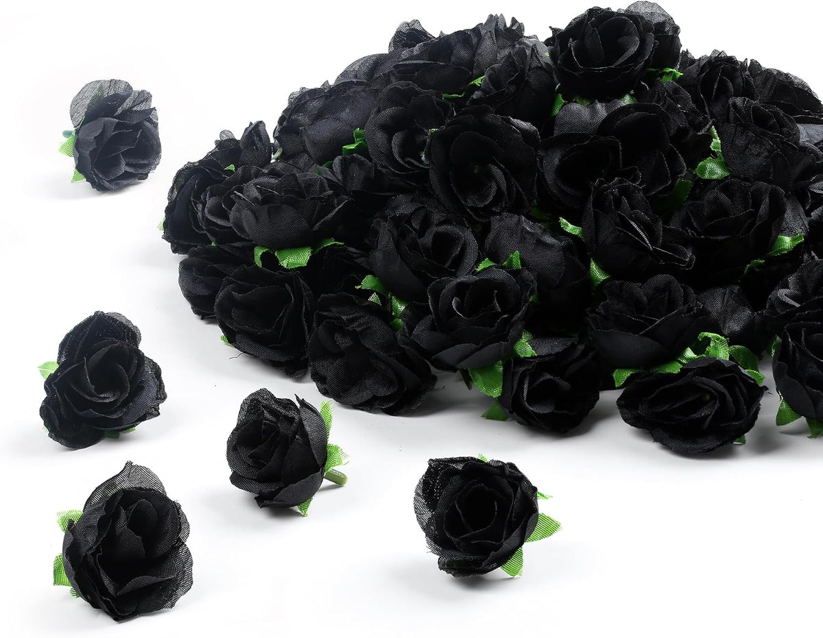 100Pcs 1.6In Mini Artificial Pink Cherry Blossom Flowers Head