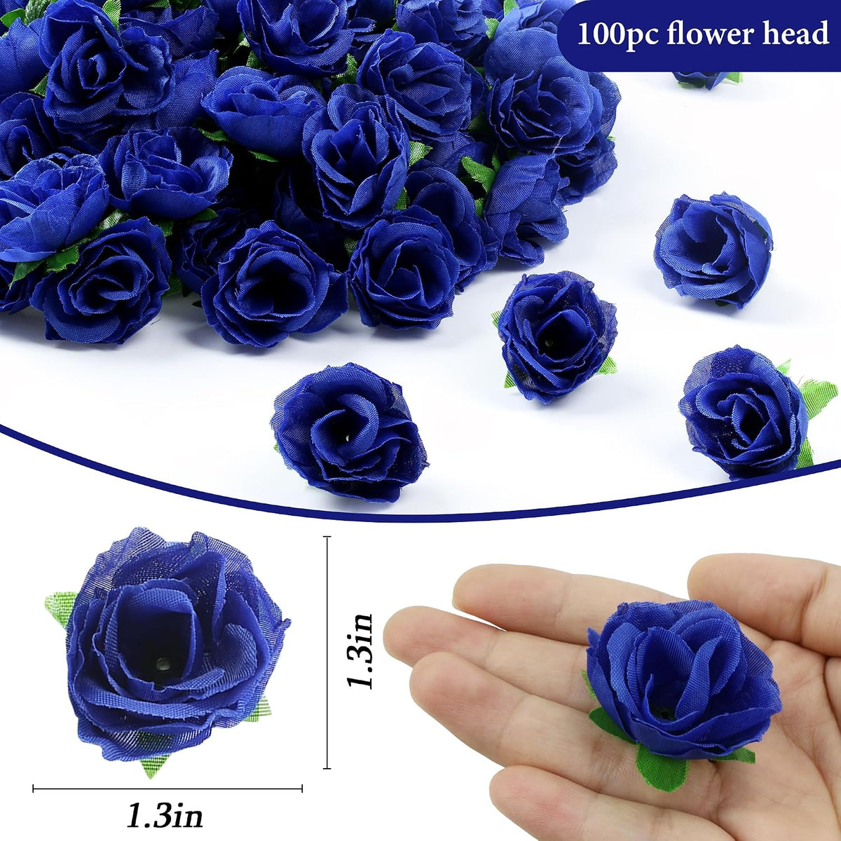 100Pcs 1.6In Mini Artificial Pink Cherry Blossom Flowers Head