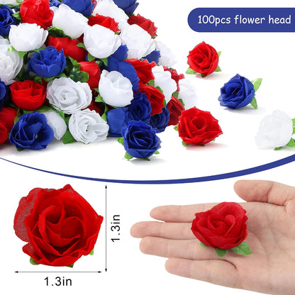 100Pcs 1.6In Mini Artificial Pink Cherry Blossom Flowers Head