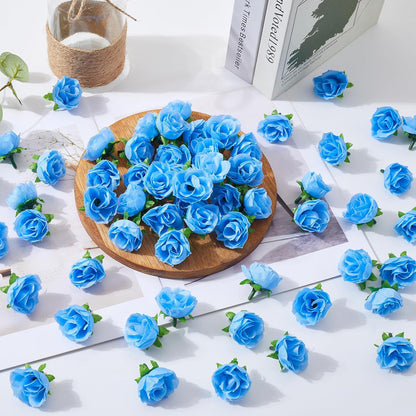 100Pcs 1.6In Mini Artificial Pink Cherry Blossom Flowers Head