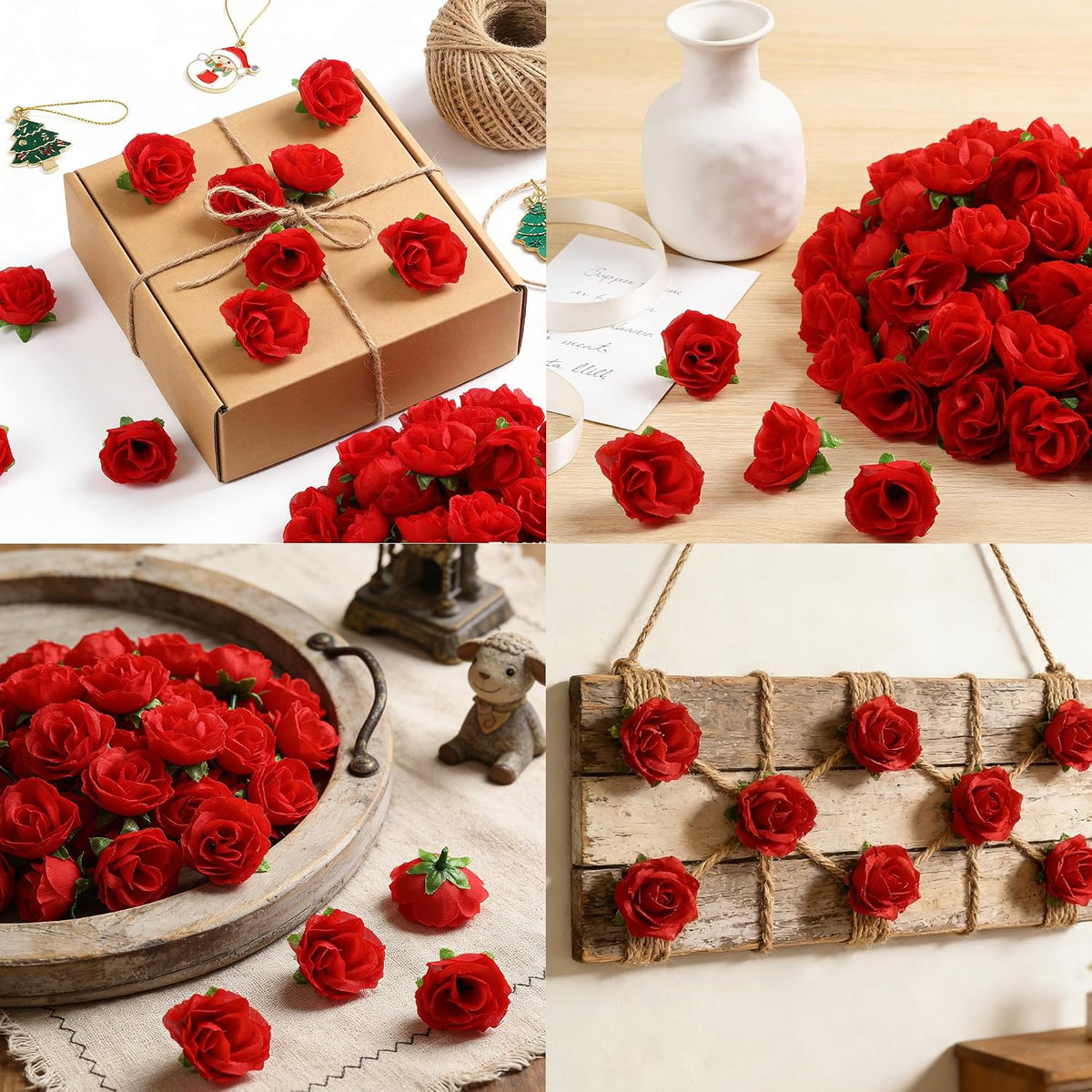 100Pcs 1.6In Mini Artificial Pink Cherry Blossom Flowers Head