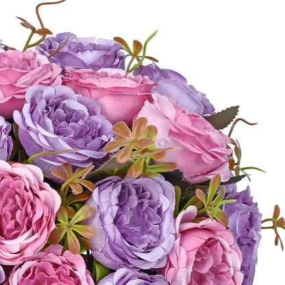 2 Packs Peonies Artificial Flowers, Light Pink Silk Artificial Peonies | Fake Peonies Artificial Peony Flower Bouquets for Centerpiece Table Wedding Party Home Decor