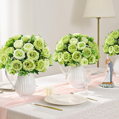 2 Packs Peonies Artificial Flowers, Light Pink Silk Artificial Peonies | Fake Peonies Artificial Peony Flower Bouquets for Centerpiece Table Wedding Party Home Decor