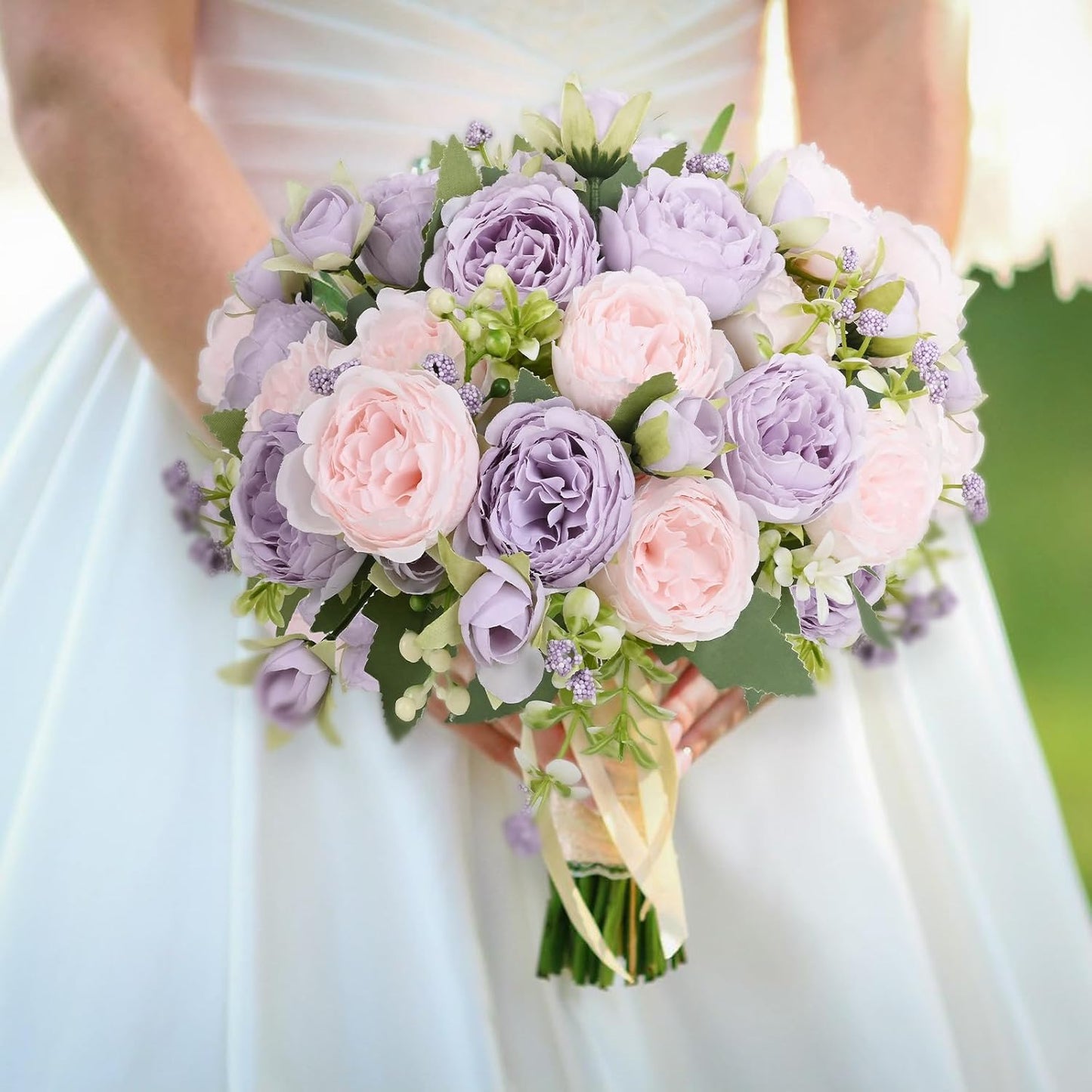 2 Packs Peonies Artificial Flowers, Light Pink Silk Artificial Peonies | Fake Peonies Artificial Peony Flower Bouquets for Centerpiece Table Wedding Party Home Decor