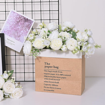 2 Packs Peonies Artificial Flowers, Light Pink Silk Artificial Peonies | Fake Peonies Artificial Peony Flower Bouquets for Centerpiece Table Wedding Party Home Decor