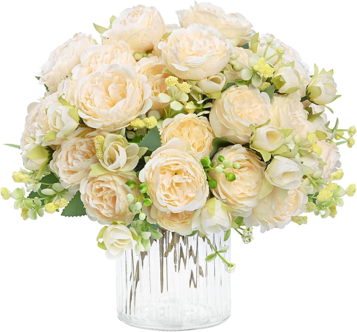 2 Packs Peonies Artificial Flowers, Light Pink Silk Artificial Peonies | Fake Peonies Artificial Peony Flower Bouquets for Centerpiece Table Wedding Party Home Decor