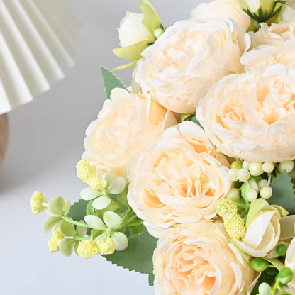 2 Packs Peonies Artificial Flowers, Light Pink Silk Artificial Peonies | Fake Peonies Artificial Peony Flower Bouquets for Centerpiece Table Wedding Party Home Decor