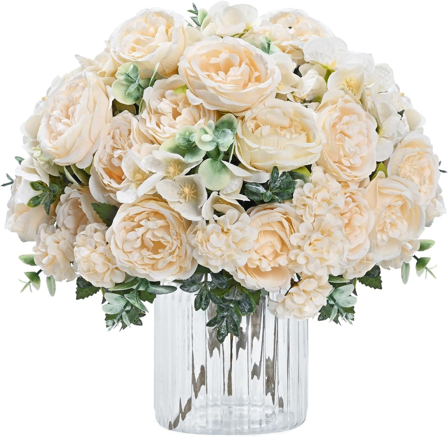 2 Packs Peonies Artificial Flowers, Light Pink Silk Artificial Peonies | Fake Peonies Artificial Peony Flower Bouquets for Centerpiece Table Wedding Party Home Decor