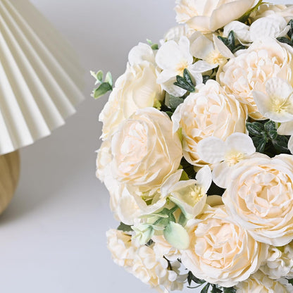 2 Packs Peonies Artificial Flowers, Light Pink Silk Artificial Peonies | Fake Peonies Artificial Peony Flower Bouquets for Centerpiece Table Wedding Party Home Decor