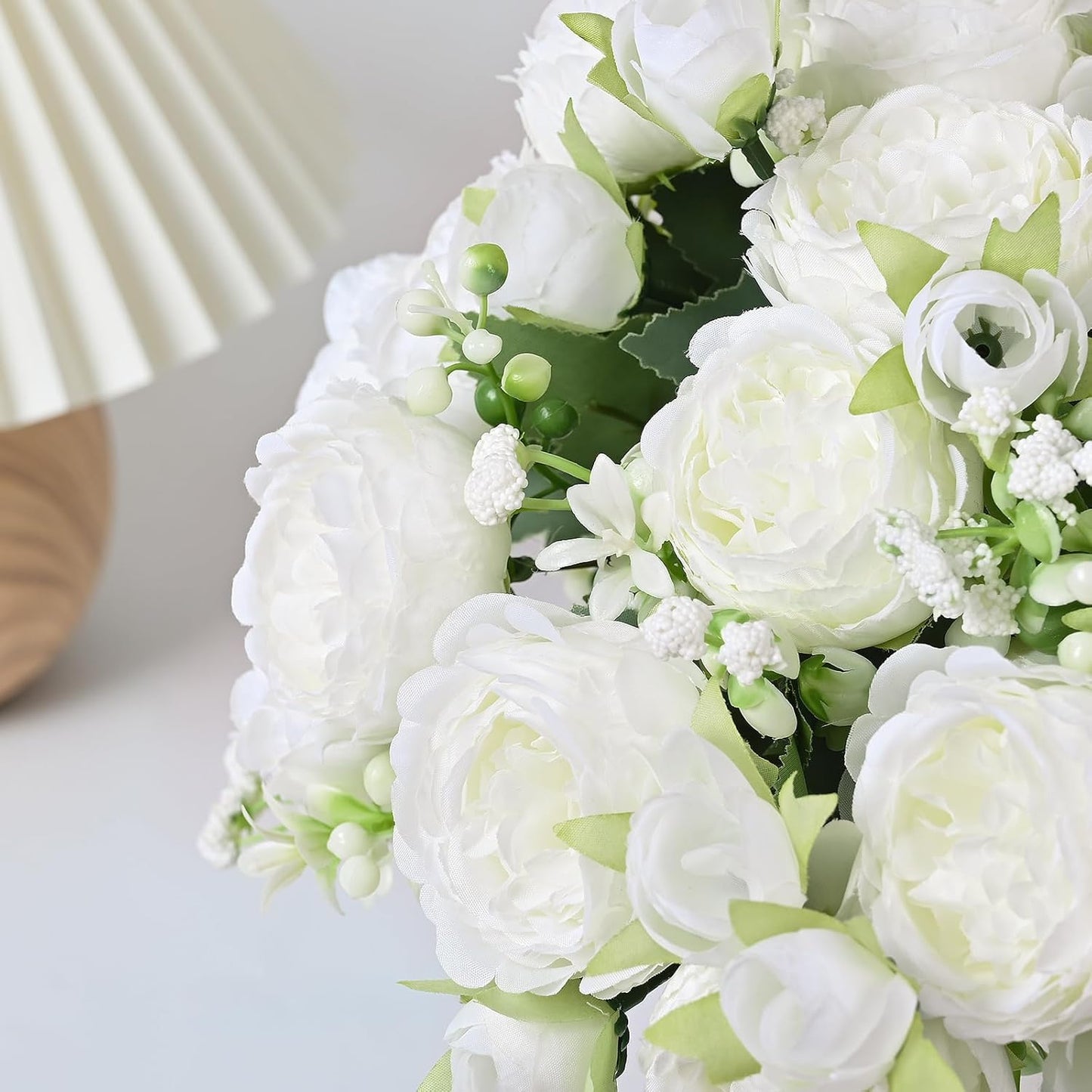 2 Packs Peonies Artificial Flowers, Light Pink Silk Artificial Peonies | Fake Peonies Artificial Peony Flower Bouquets for Centerpiece Table Wedding Party Home Decor