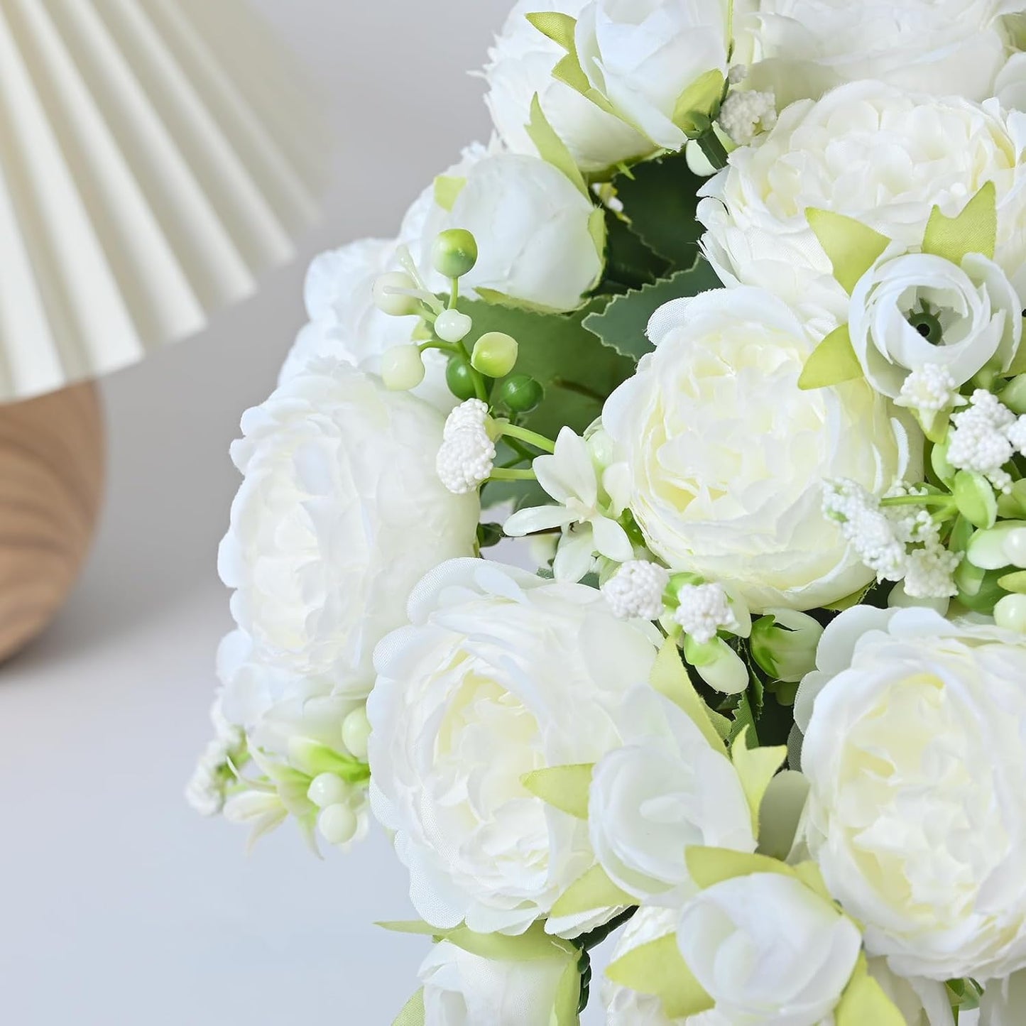 2 Packs Peonies Artificial Flowers, Light Pink Silk Artificial Peonies | Fake Peonies Artificial Peony Flower Bouquets for Centerpiece Table Wedding Party Home Decor