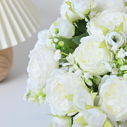 2 Packs Peonies Artificial Flowers, Light Pink Silk Artificial Peonies | Fake Peonies Artificial Peony Flower Bouquets for Centerpiece Table Wedding Party Home Decor
