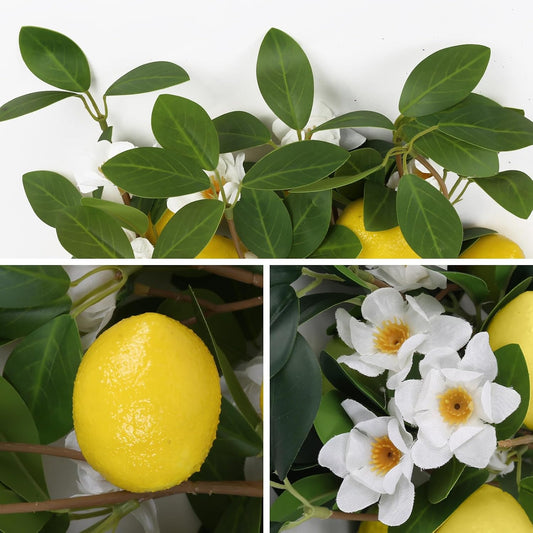 Artificial Lemon Fruit Flowers 5 Pcs Artificial Lemon Branches