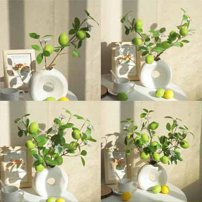 Artificial Lemon Fruit Flowers 5 Pcs Artificial Lemon Branches