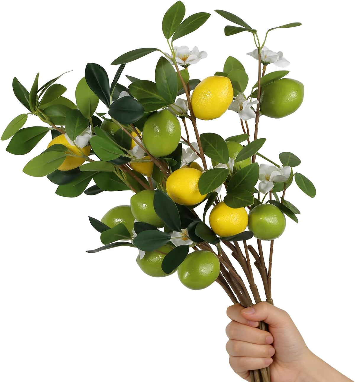 Artificial Lemon Fruit Flowers 5 Pcs Artificial Lemon Branches