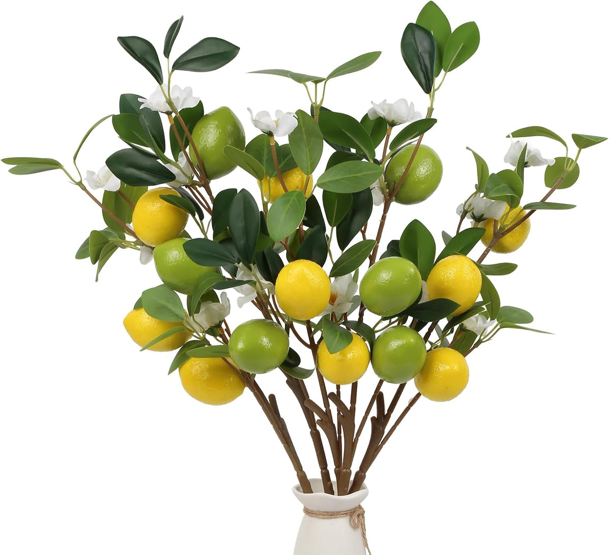 Artificial Lemon Fruit Flowers 5 Pcs Artificial Lemon Branches