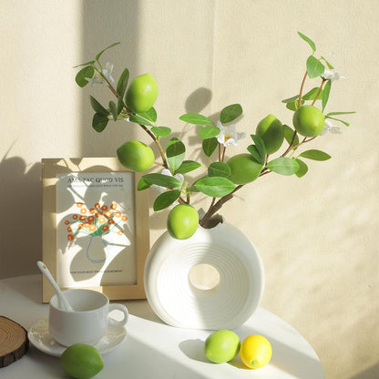 Artificial Lemon Fruit Flowers 5 Pcs Artificial Lemon Branches