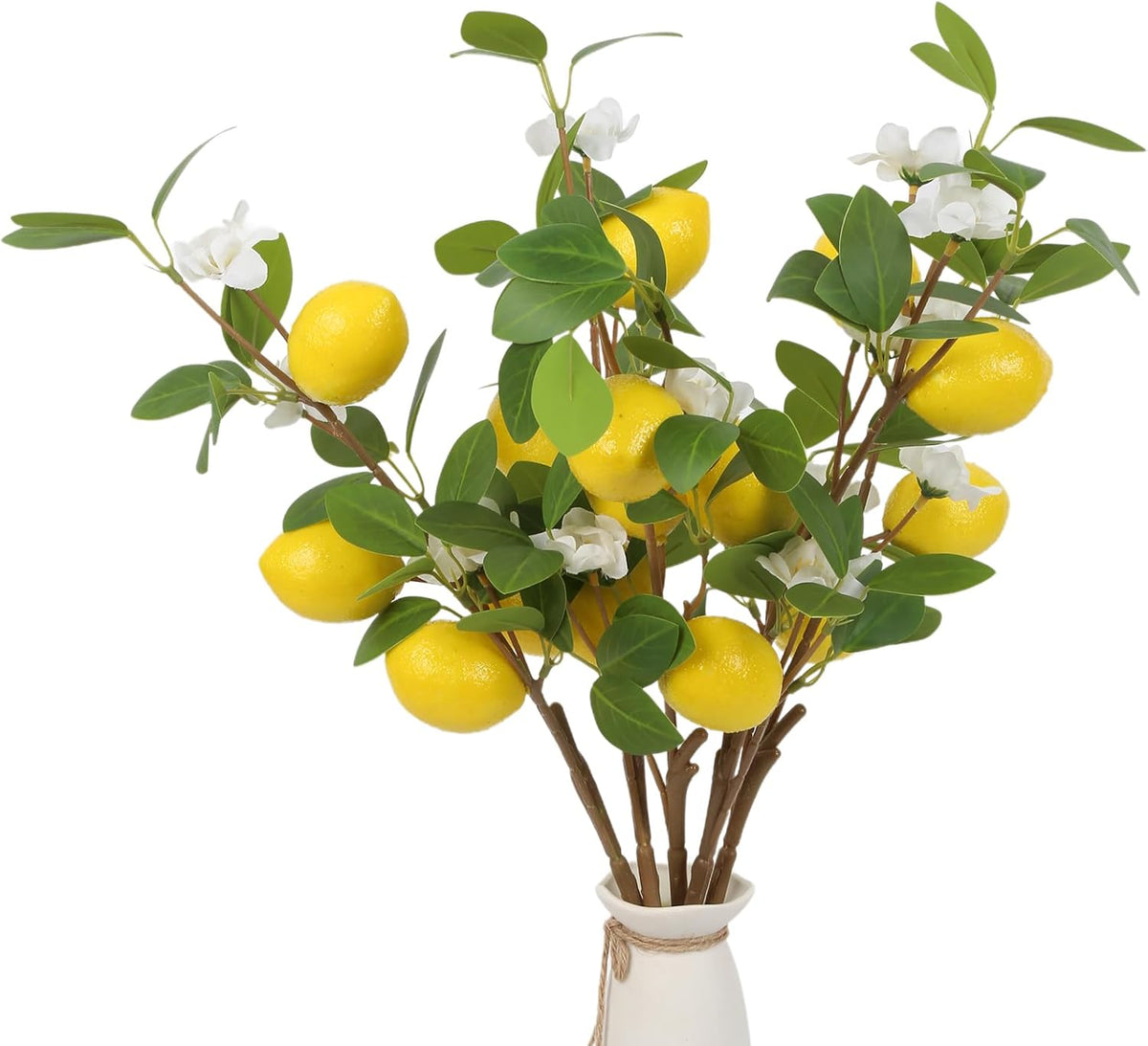 Artificial Lemon Fruit Flowers 5 Pcs Artificial Lemon Branches