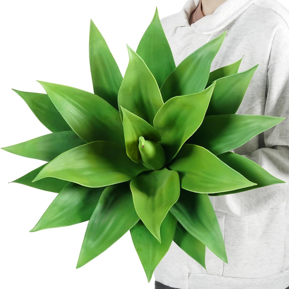 28 Inch Artificial Agave Plants Outdoor Set, Large Fake Plants Indoor for Home Decor, Realistic UV Resistant Faux Succulents Plants Without Pot, Set of 2