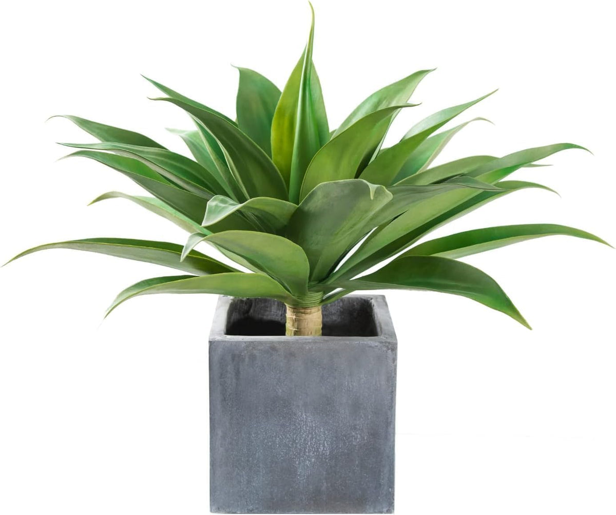 28 Inch Artificial Agave Plants Outdoor Set, Large Fake Plants Indoor for Home Decor, Realistic UV Resistant Faux Succulents Plants Without Pot, Set of 2